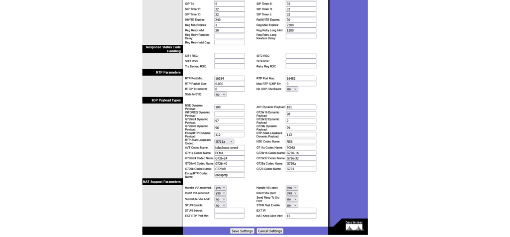 Configure a Linksys PAP2T - SIP Tab