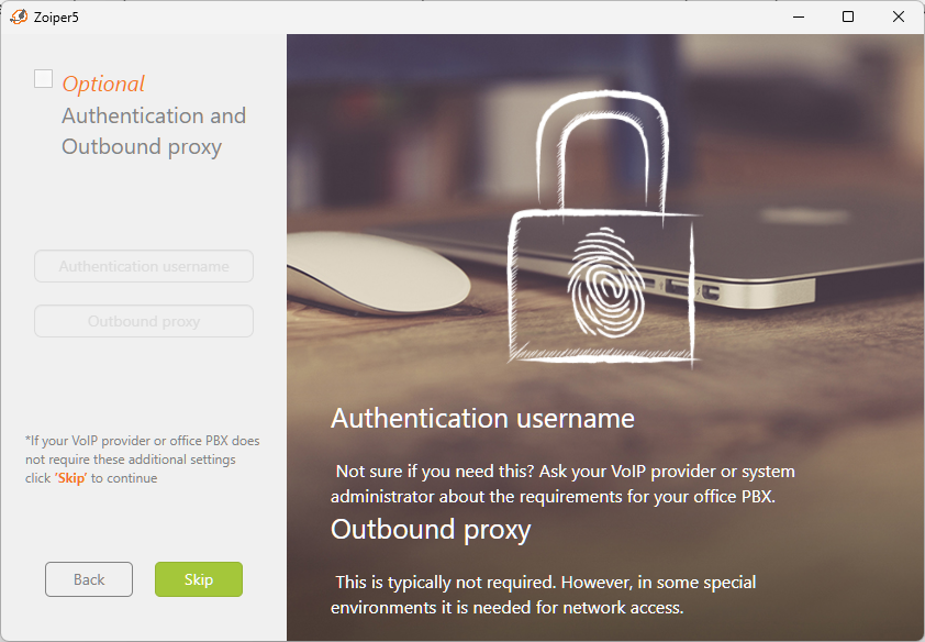 Proxy setup Plexatalk Zoiper